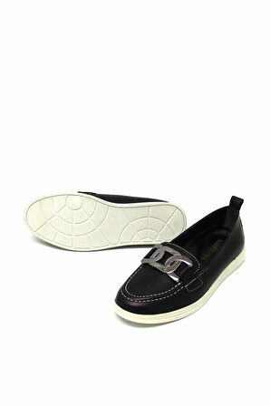 KANUGA EVD2785 SİYAH KADIN TOKLALI GÜNLÜK AYAKKABI