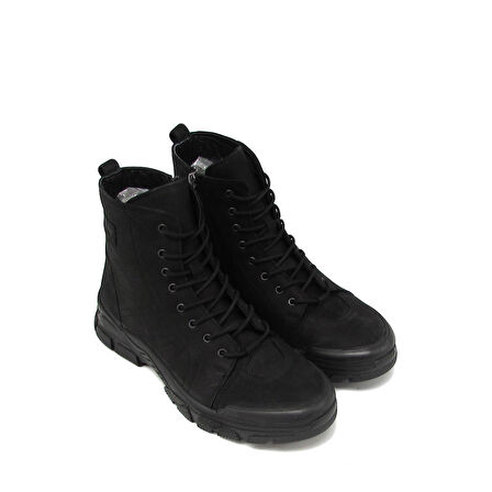 PEPİTA SRLR6021 SİYAH NUBUK ERKEK BAĞLI  POSTAL BOT