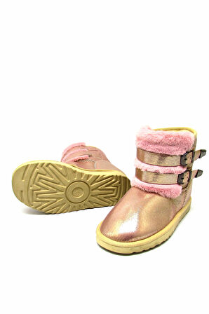 PİERRE CARDİN PC-52123 PUDRA KADIN KEMER DETAYLI KÜRKLÜ BOT