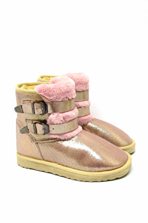 PİERRE CARDİN PC-52123 PUDRA KADIN KEMER DETAYLI KÜRKLÜ BOT