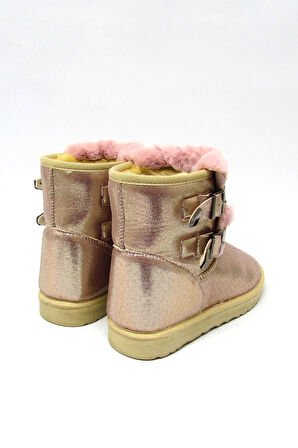 PİERRE CARDİN PC-52123 PUDRA KADIN KEMER DETAYLI KÜRKLÜ BOT