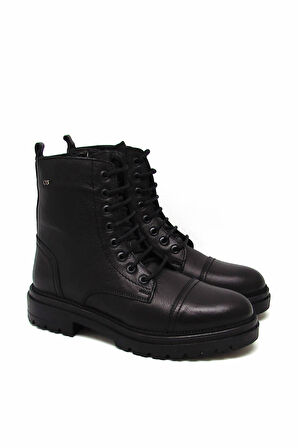 CASTLE BLACK CB3757-1 SİYAH KADIN ÇİFT YÜZ BAĞLI POSTAL BOT