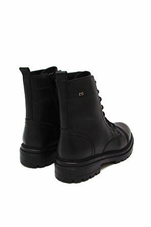 CASTLE BLACK CB3757-1 SİYAH KADIN ÇİFT YÜZ BAĞLI POSTAL BOT