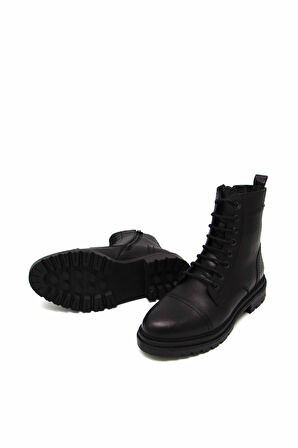 CASTLE BLACK CB3757-1 SİYAH KADIN ÇİFT YÜZ BAĞLI POSTAL BOT