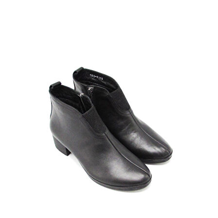 BEETY AKYN-102.9115 SİYAH KADIN STREÇ DETAYLI TÜM YÜZ YARIM BOT