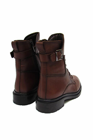 CASTLE BLACK CB7211-1 TABA KADIN KEMERLİ POSTAL BOT