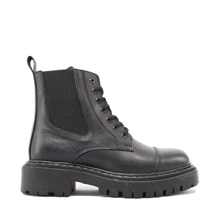 KANUGA SCL-650 SİYAH KADIN LASTİKLİ YARIM BOT