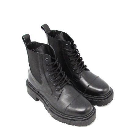 KANUGA SCL-650 SİYAH KADIN LASTİKLİ YARIM BOT