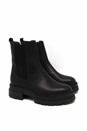 CASTLE BLACK CB26253-1 SİYAH KADIN STREÇ DETAYLI TÜM YÜZ BOT