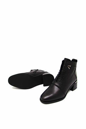 CASTLE BLACK CB9781 SİYAH KADIN ÇİFT YÜZ YARIM BOT