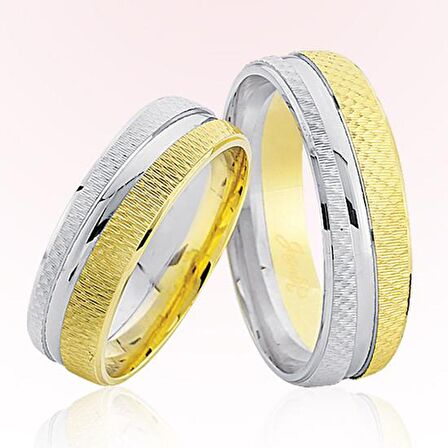 Sarı Beyaz Altın Alyans 6607