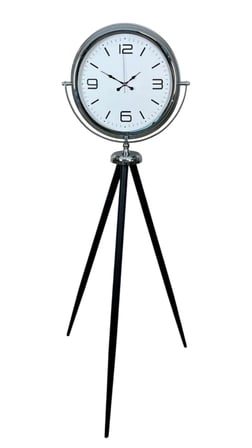 Krom Sade & Şık Tripod Ayaklı Saat iegxx