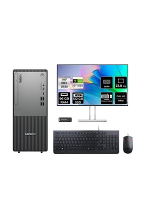 ThinkCentre Neo 50T G5 i3 13100 96GB 512GB SSD GT1030/4GB FDOS Masaüstü Bilgisayar + 23.8"