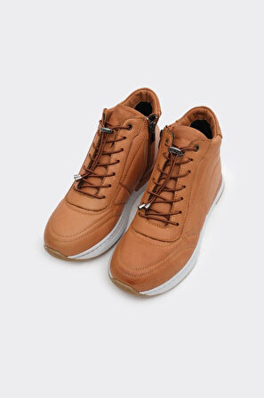 Fermuarlı Hakiki Deri Kadın Bot 