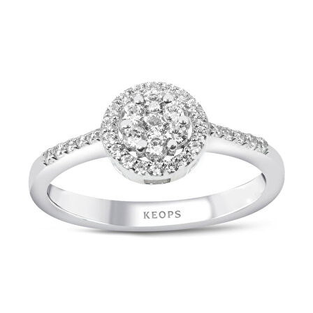 1 Karat Görünümlü Coronet Yüzük 