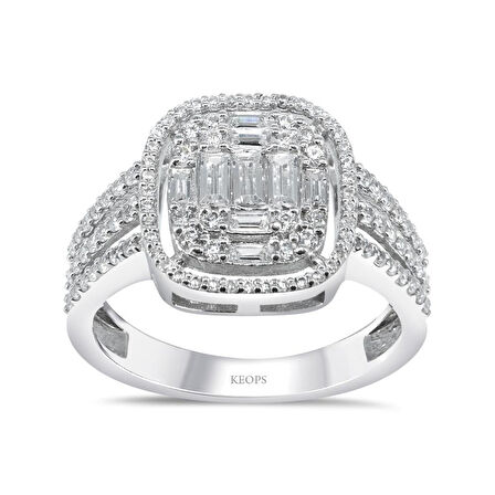 1.02 Karat Pırlanta Kleopatra Baget Yüzük