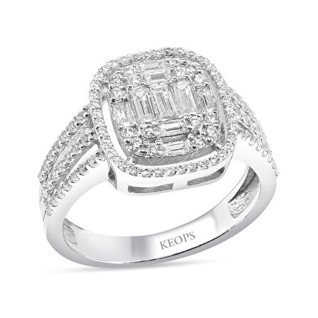 1.02 Karat Pırlanta Kleopatra Baget Yüzük