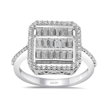 0.71 Karat Pırlanta Hemera Baget Yüzük