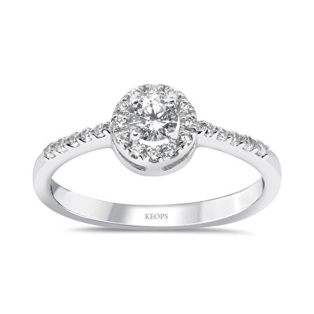 E Renk Toplam 0.36 Karat Pırlanta Tektaş Yüzük