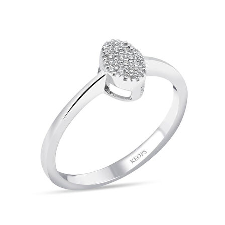 0.10 Karat Oval Pırlanta Coronet Yüzük