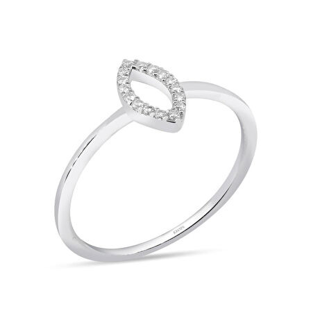 0.10 Karat Pırlanta Markiz Coronet Yüzük