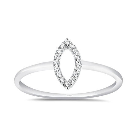 0.10 Karat Pırlanta Markiz Coronet Yüzük