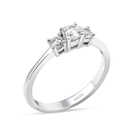 0.45 Karat Pırlanta Tria Yüzük