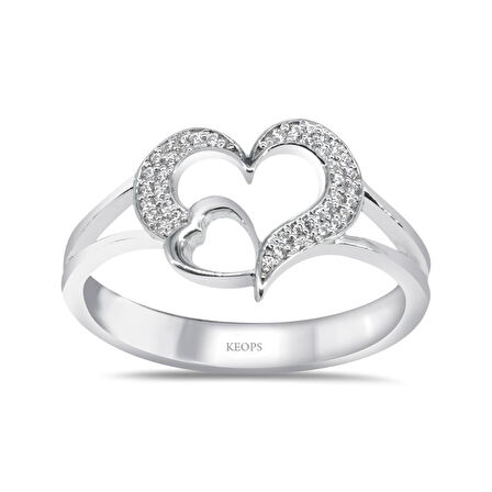 0.16 Karat Pırlanta Çift Klap Yüzük