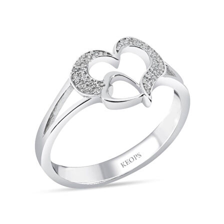 0.16 Karat Pırlanta Çift Klap Yüzük