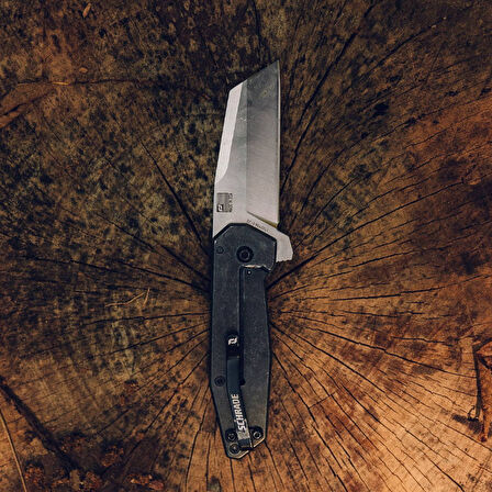 Schrade USA Slyte Compact Katlanır Düz Saten D2 Çelik Bıçak - 1182277