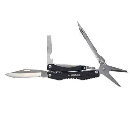 Schrade Clench Çok Amaçlı El Aracı – 9 Fonksiyonlu Paslanmaz Katlanır Multitool (1182532)