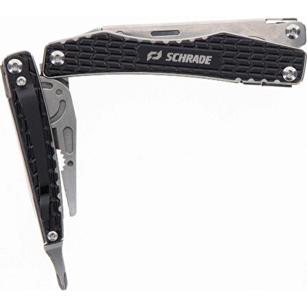 Schrade Clench Çok Amaçlı El Aracı – 9 Fonksiyonlu Paslanmaz Katlanır Multitool (1182532)
