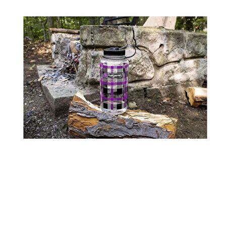 Nalgene 32oz Wide Mouth Purple Plaid