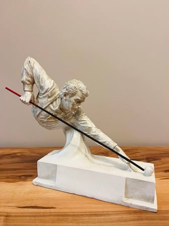 MYK Hediye Kişiye Özel Bilardo Biblosu Heykeli Beyaz 19 cm