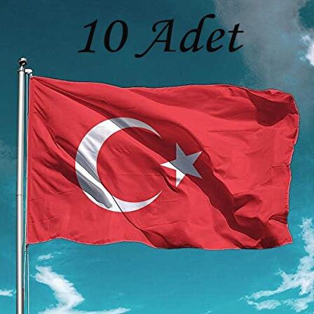 Türk Bayrağı 10 Adet Raşel Türk Bayrağı 70x105