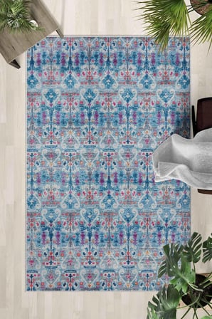 Kaymaz Taban Yıkanabilir Halı – Mutfak, Salon, Yatak Odası için Modern Dijital Baskı Halı (SLNHALI39