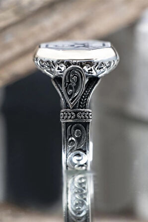 Hz. Ali Ve Zülfikar Kılıç Model Erkek 925 Ayar Gümüş Yüzük Gyzendalızl-gms