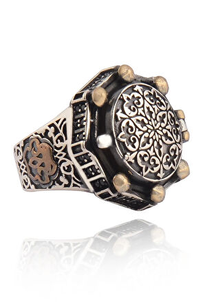 Osmanlı Motif Içi Açılabilen 925 Ayar Erkek Gümüş Yüzük Gyzosmnlmtf-gms