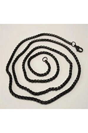 İnce Siyah Polo Model Erkek Çelik Kolye