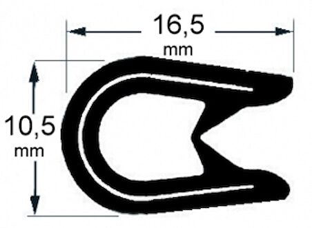 Kenar fitili, Siyah Fiber veya diğer materyallere uygun Panel Aralığı 4.0-6.0 mm