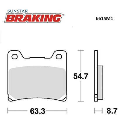 YARI METALİK FREN BALATASI / YAMAHA / YZF R THUNDERCAT / 600cc / ARKA  / 1996-1997-1998-1999-2000-2001-2002-2003