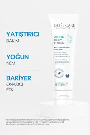 Atopik Ciltler İçin Vücut Losyonu Nemlendirici ve Yatıştırıcı Etkili Krem (150 ml)