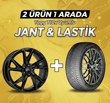 Togg T10x Uyumlu 225/60R18 Dört Mevsim Lastiği 4 Adet Yılı:2025 + CA238018 B 18"Jant 4 Adet