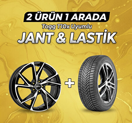 Togg T10x Uyumlu 225/60R18 Dört Mevsim Lastiği 4 Adet Yılı:2025 + CA238018 BP 18"Jant 4 Adet