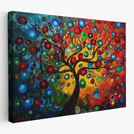 Sürreal Ağaçtaki Renkler Senfonisi Tablosu-6625