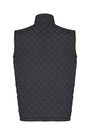 Lacivert Biyeli Kapitone Yelek