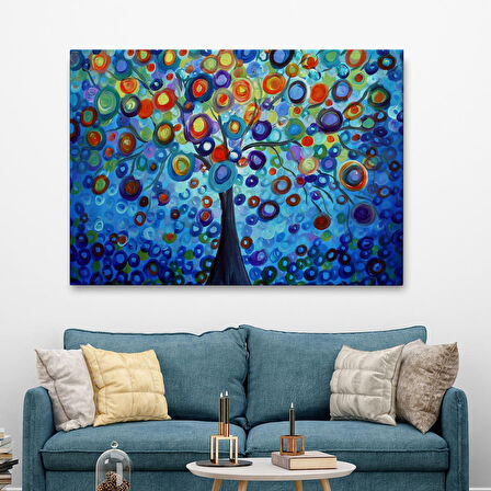 Sürreal Ağaçtaki Renkler Senfonisi Tablosu-6626