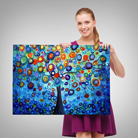 Sürreal Ağaçtaki Renkler Senfonisi Tablosu-6626