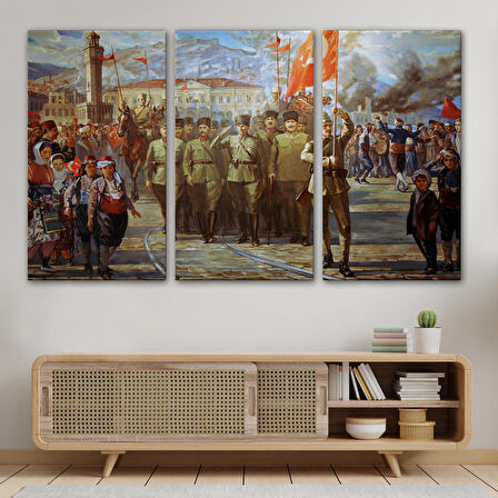 İzmir'in Kurtuluşu Tablosu - Atatürk'ün İzmire Girişi-6627