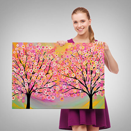 Sürreal Ağaçtaki Renkler Senfonisi Tablosu-6629